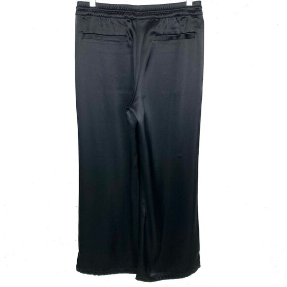 Tory Sport Lightweight Satin Track Pants Straight Leg Elastic Waist Black Small - Picture 2 of 13